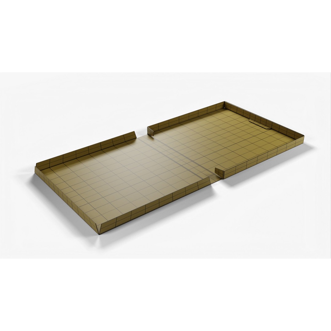 Kraft Paper Pizza Box 3D Model – High Poly PBR Asset, FBX, OBJ - View 16