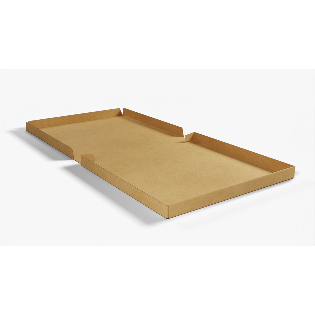 Kraft Paper Pizza Box 3D Model – High Poly PBR Asset, FBX, OBJ - View 3