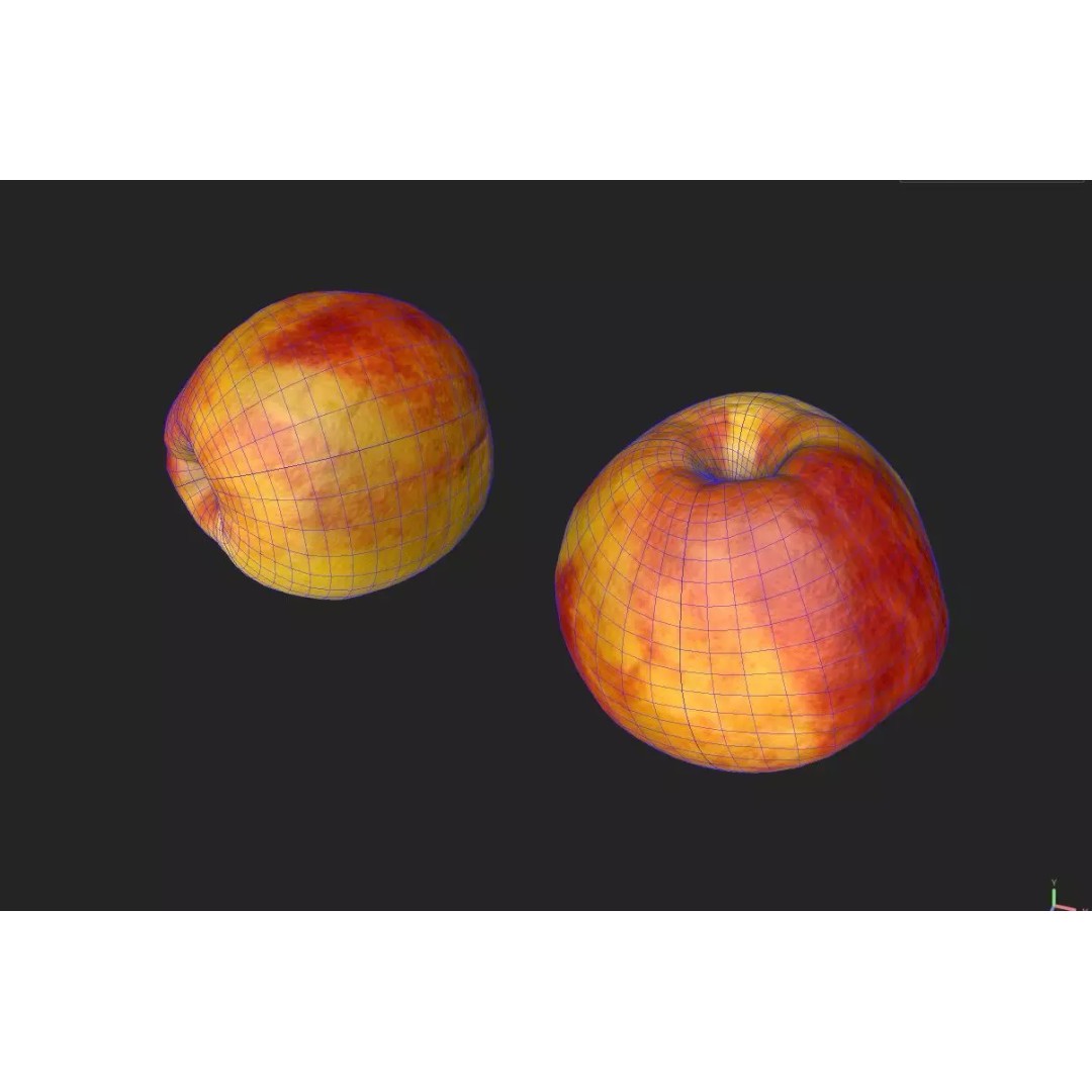 Nectarine 3D Model – Low Poly Game Asset, FBX, PBR Textures