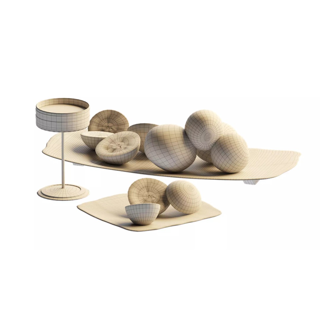 Passion Fruit 3D Model – Tropical Food Scene with Wine Glass