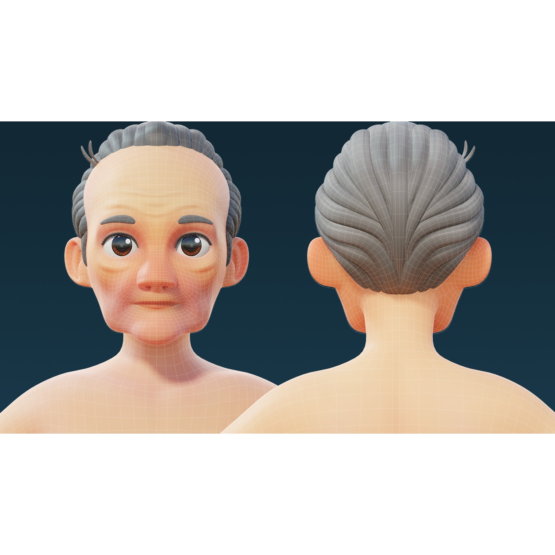 Cartoon Base Mesh Family Pack - Game-Ready 3D Model