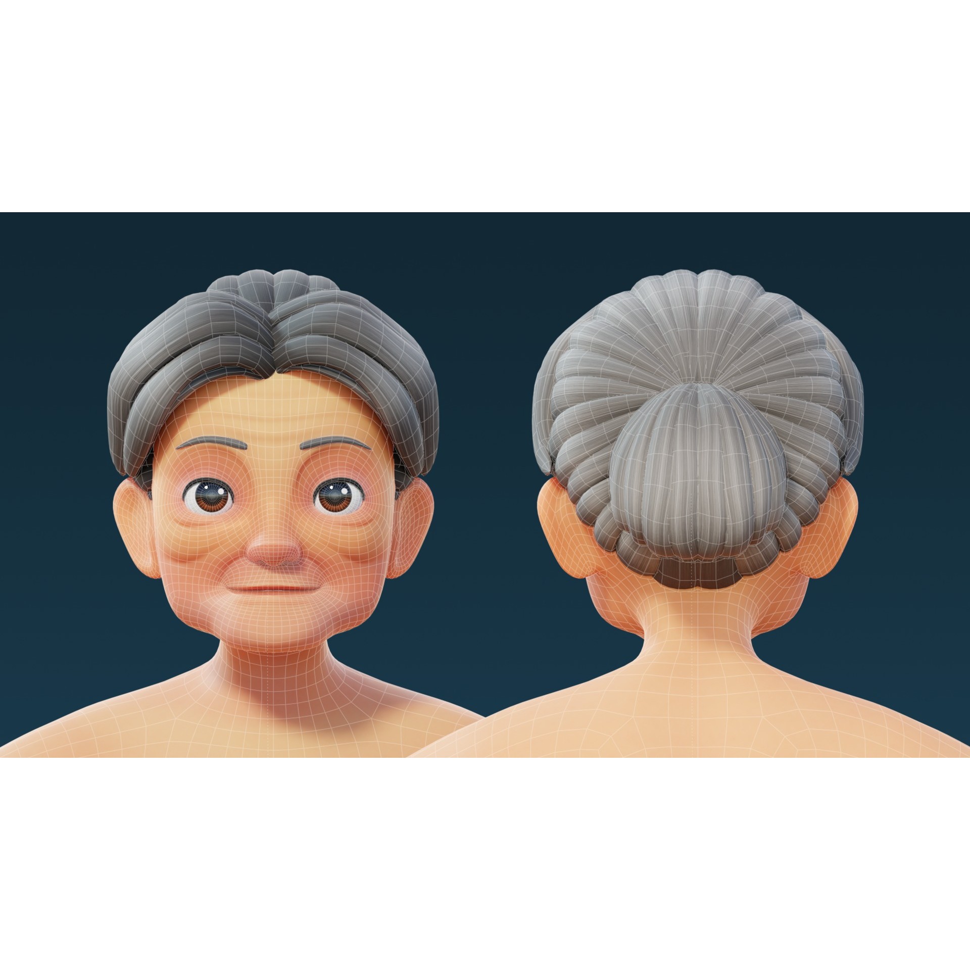 Cartoon Base Mesh Family Pack - Game-Ready 3D Model - View 37