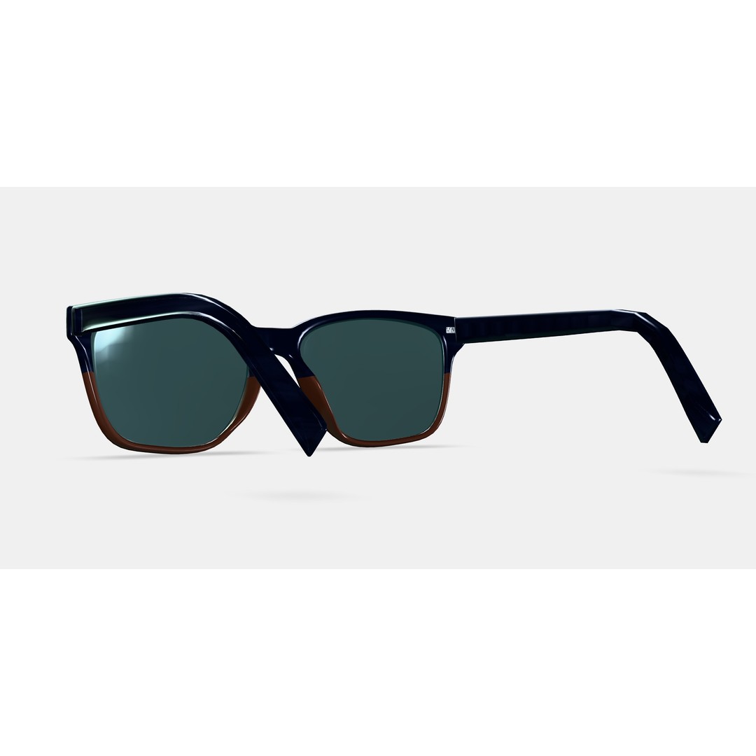 Barkley Low Bridge Fit Sunglasses 3D Model – PBR Game Asset, FBX, OBJ - View 4