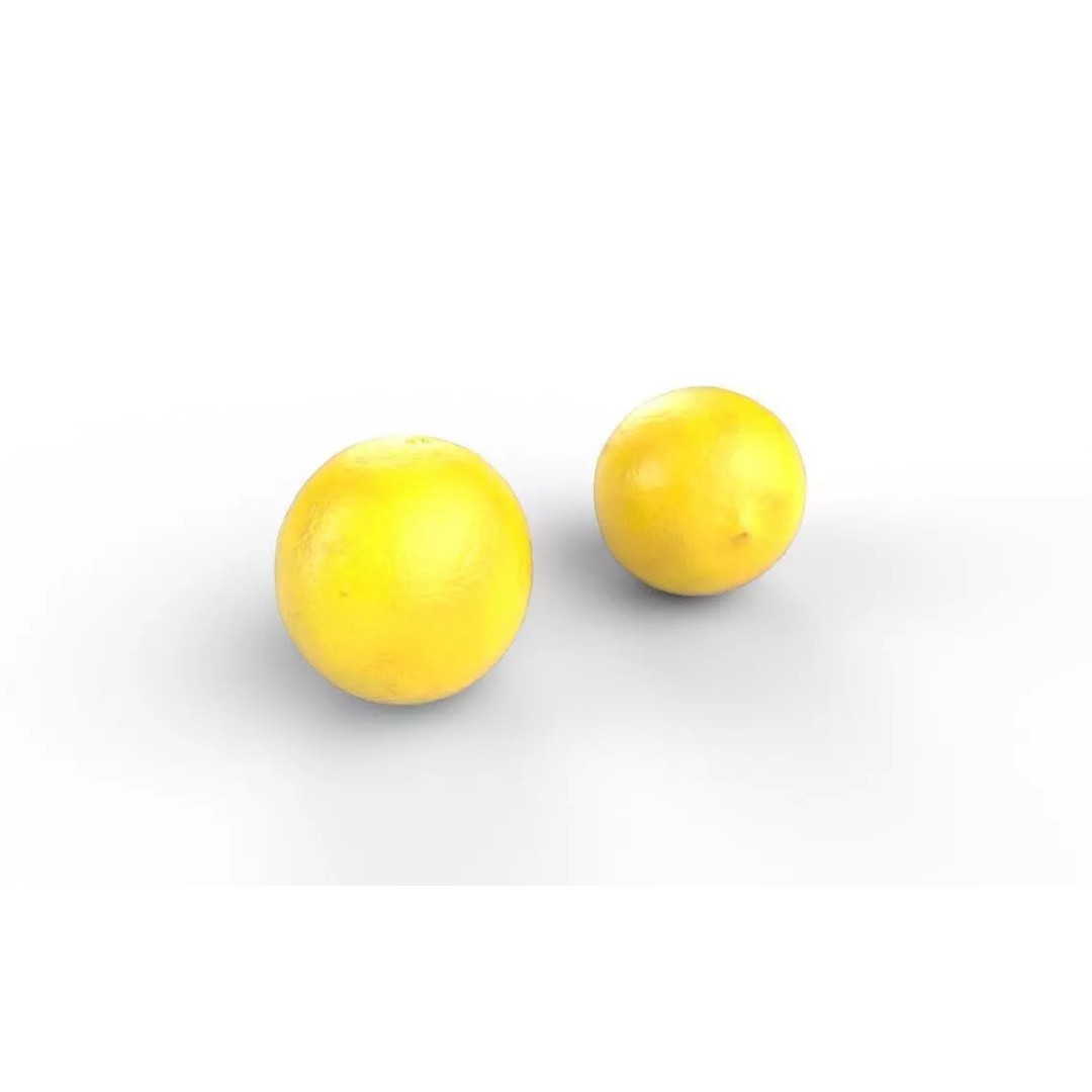 Lemon 3D Model – Low Poly Game Asset, FBX, PBR Textures - View 2