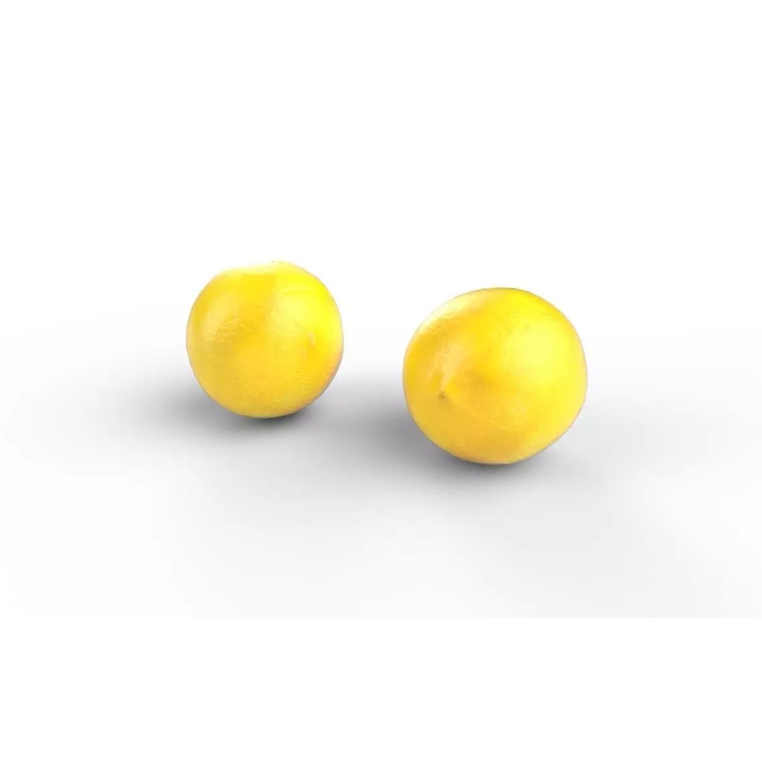 Lemon 3D Model – Low Poly Game Asset, FBX, PBR Textures - View 5