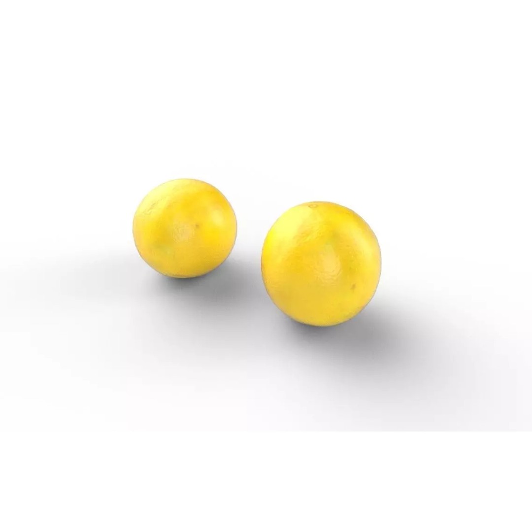 Lemon 3D Model – Low Poly Game Asset, FBX, PBR Textures - View 7