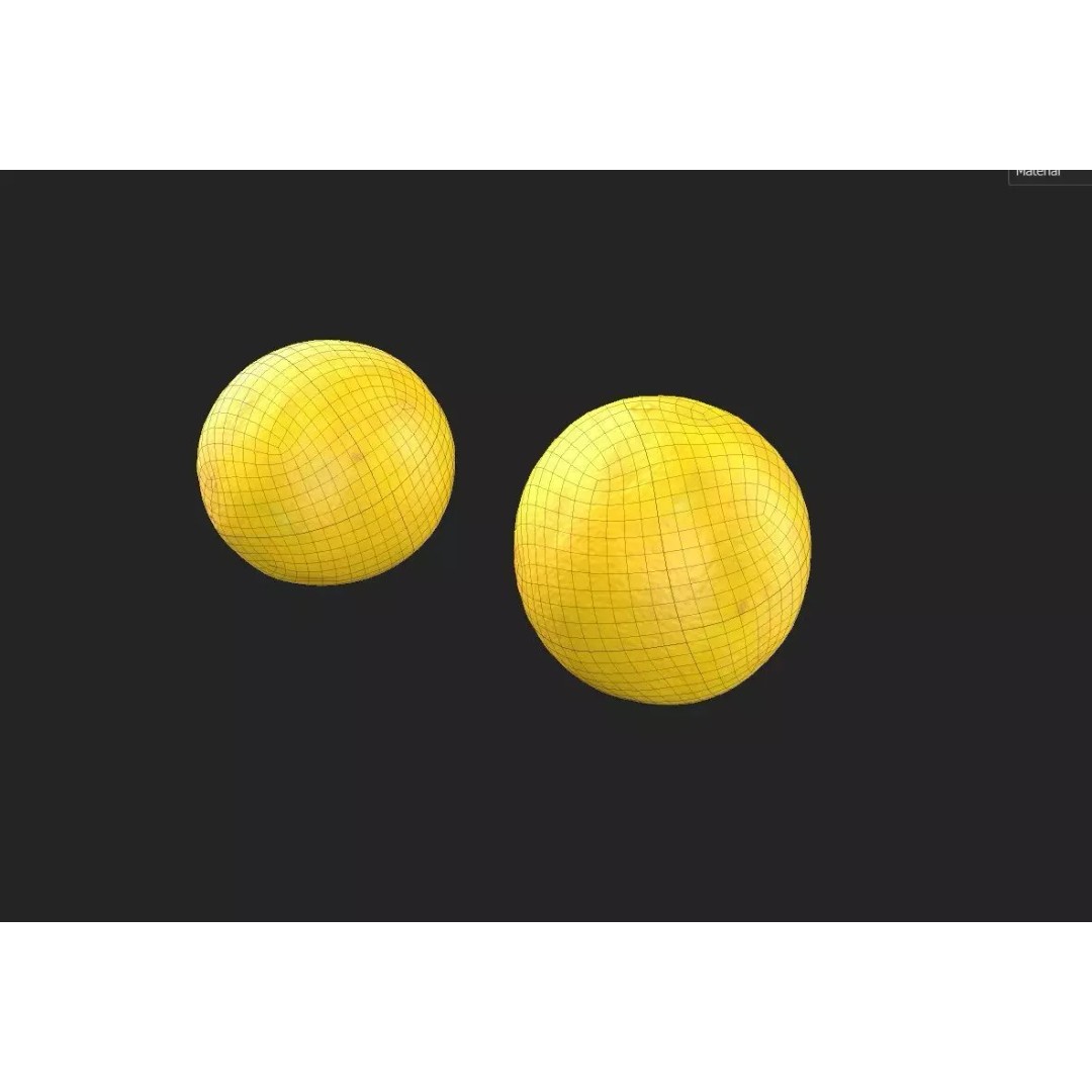 Lemon 3D Model – Low Poly Game Asset, FBX, PBR Textures - View 8