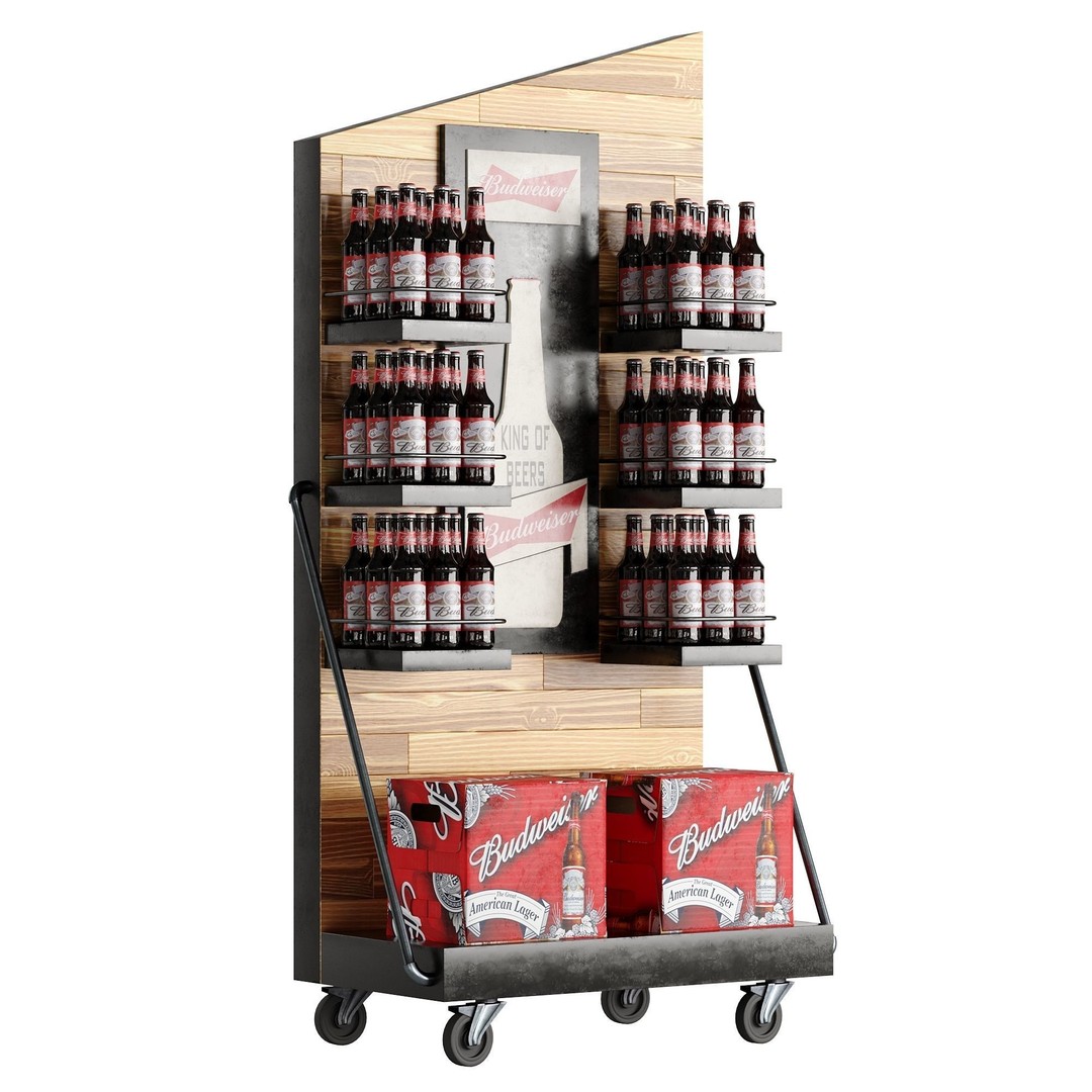 Beer Stand 3D Model – High Poly PBR Asset, FBX, OBJ, Game-Ready - View 13