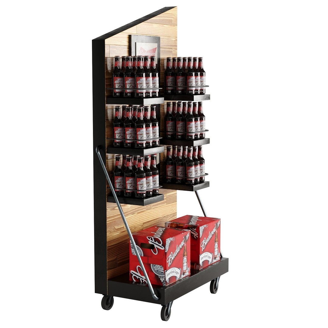 Beer Stand 3D Model – High Poly PBR Asset, FBX, OBJ, Game-Ready - View 21