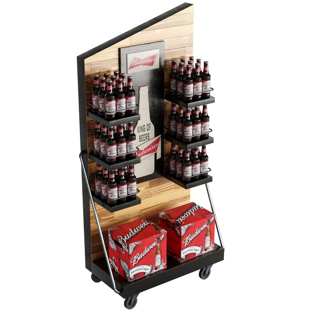 Beer Stand 3D Model – High Poly PBR Asset, FBX, OBJ, Game-Ready - View 23