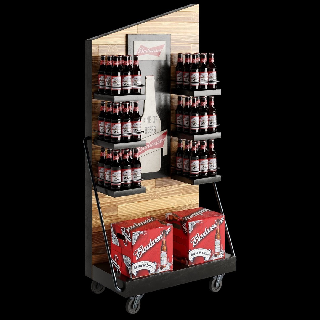 Beer Stand 3D Model – High Poly PBR Asset, FBX, OBJ, Game-Ready - View 29