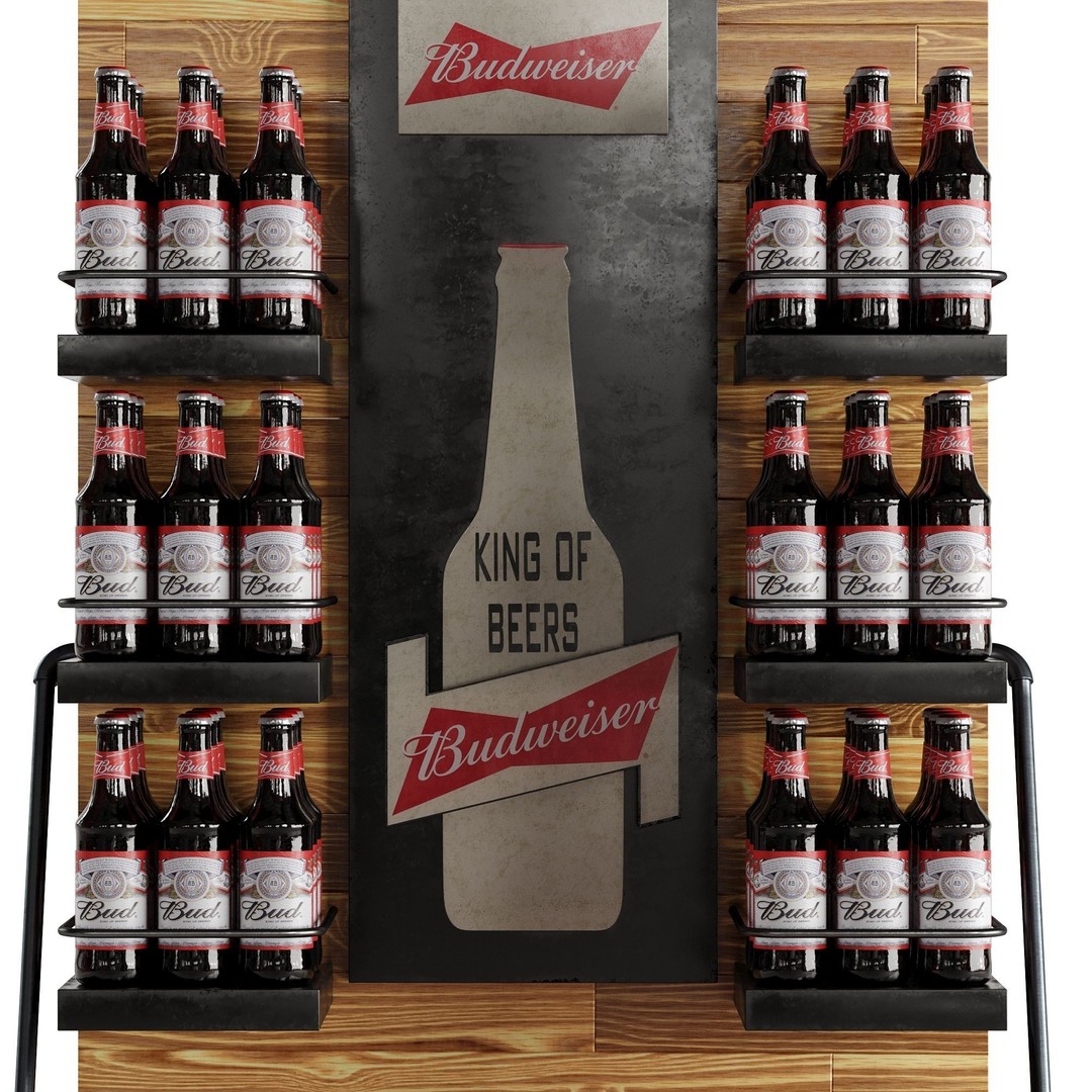 Beer Stand 3D Model – High Poly PBR Asset, FBX, OBJ, Game-Ready - View 3