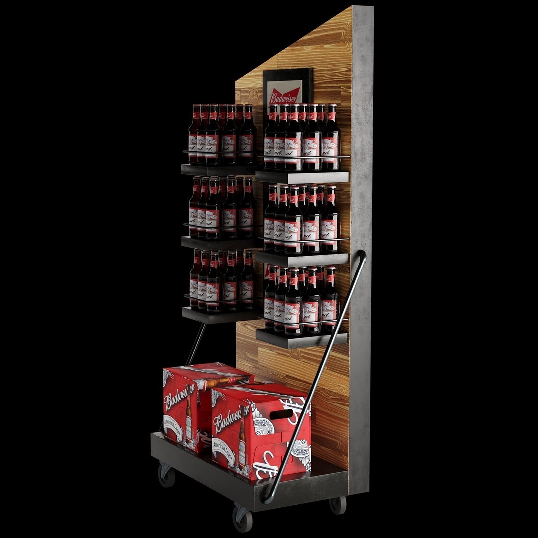 Beer Stand 3D Model – High Poly PBR Asset, FBX, OBJ, Game-Ready - View 34