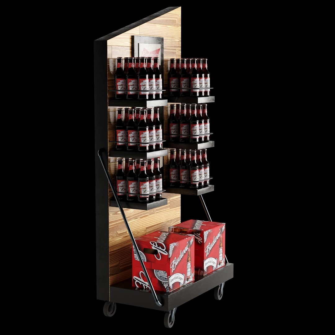 Beer Stand 3D Model – High Poly PBR Asset, FBX, OBJ, Game-Ready - View 36
