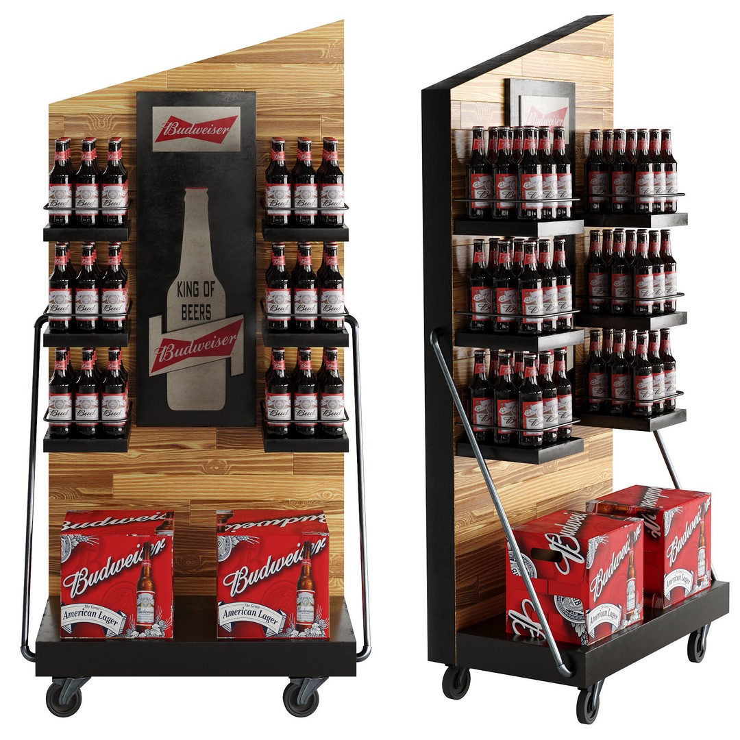 Beer Stand 3D Model – High Poly PBR Asset, FBX, OBJ, Game-Ready - View 4