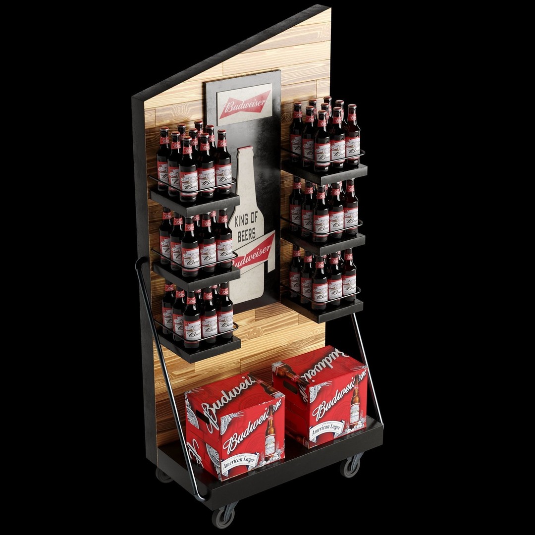 Beer Stand 3D Model – High Poly PBR Asset, FBX, OBJ, Game-Ready - View 5