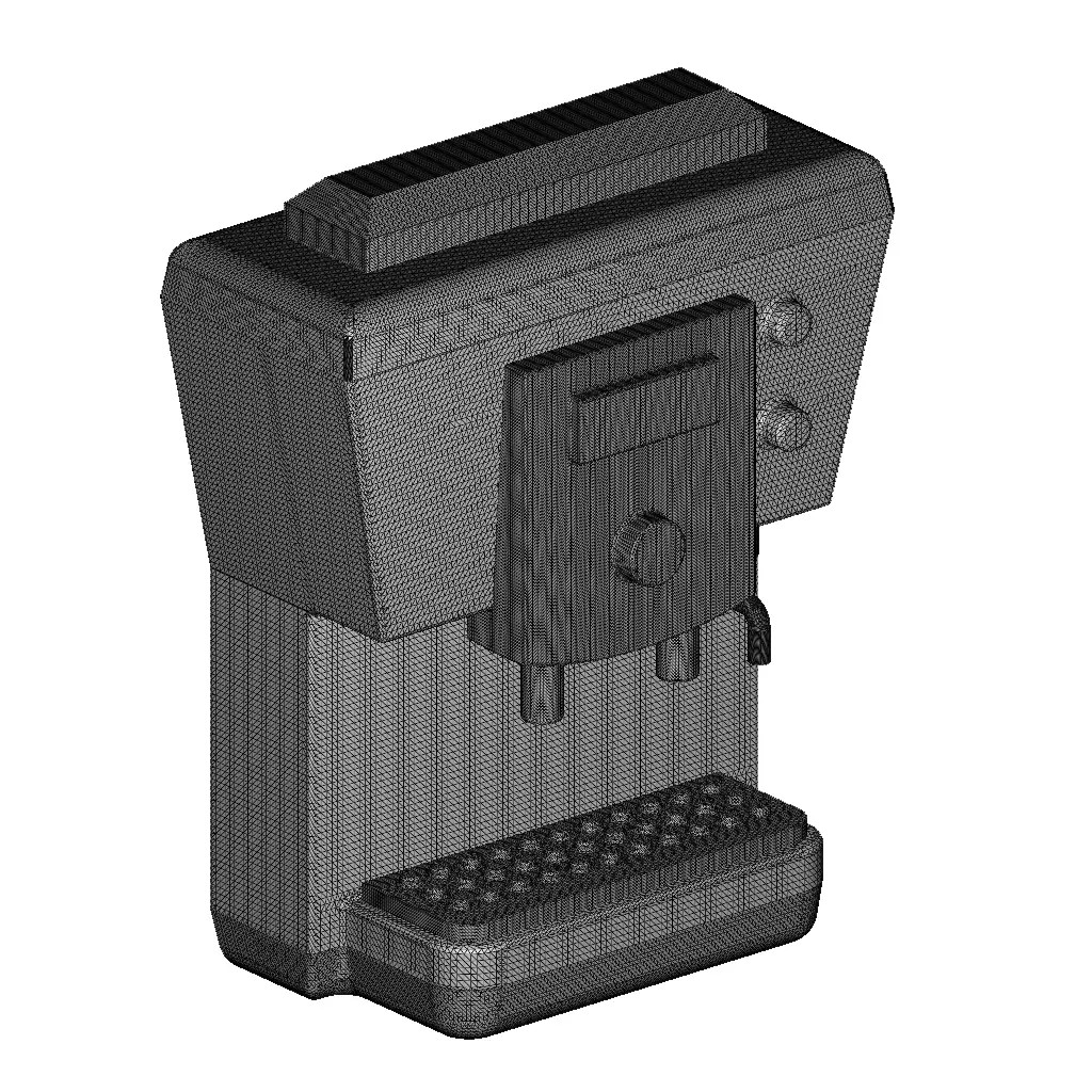 Plastic Coffee Maker 3D Model – High Poly Game Asset, FBX, OBJ