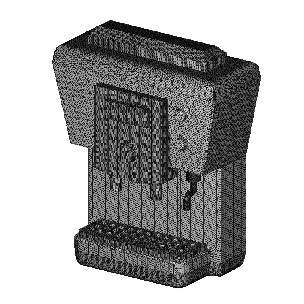Plastic Coffee Maker 3D Model – High Poly Game Asset, FBX, OBJ - View 6