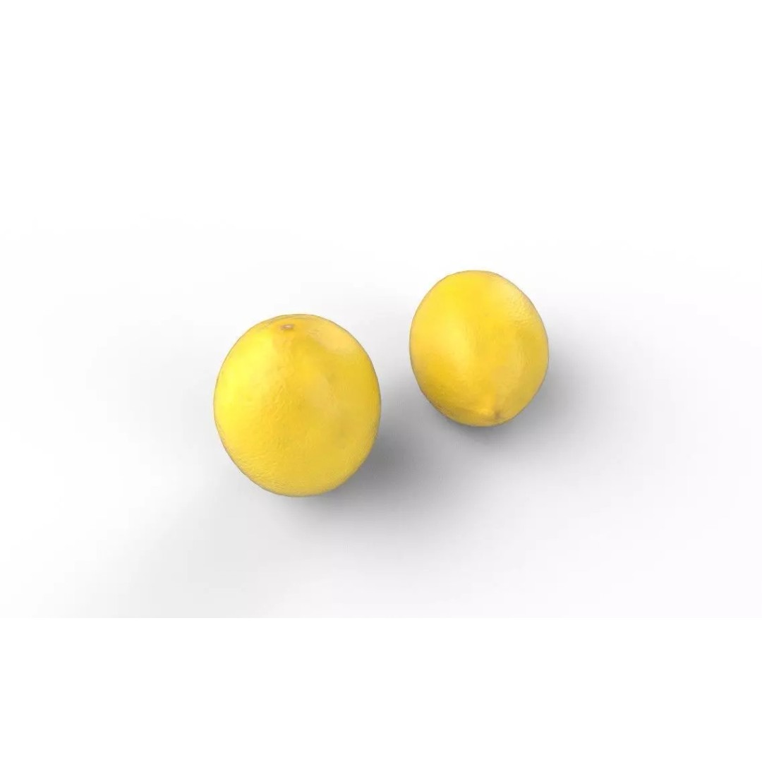 Lemon 3D Model – Low Poly Game Asset, PBR Textures, FBX - View 2