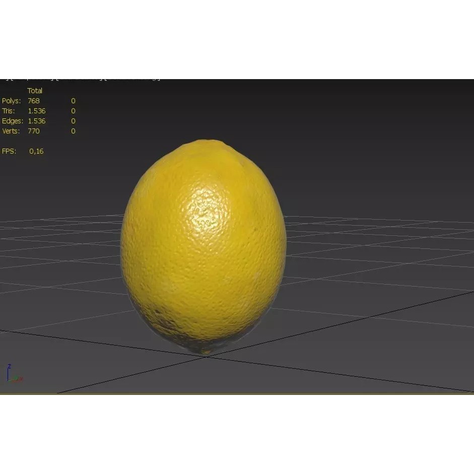 Lemon 3D Model – Low Poly Game Asset, PBR Textures, FBX - View 4