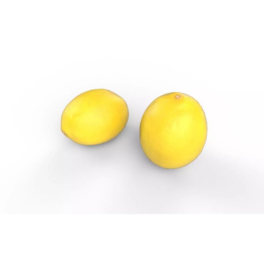 Lemon 3D Model – Low Poly Game Asset, PBR Textures, FBX - View 7