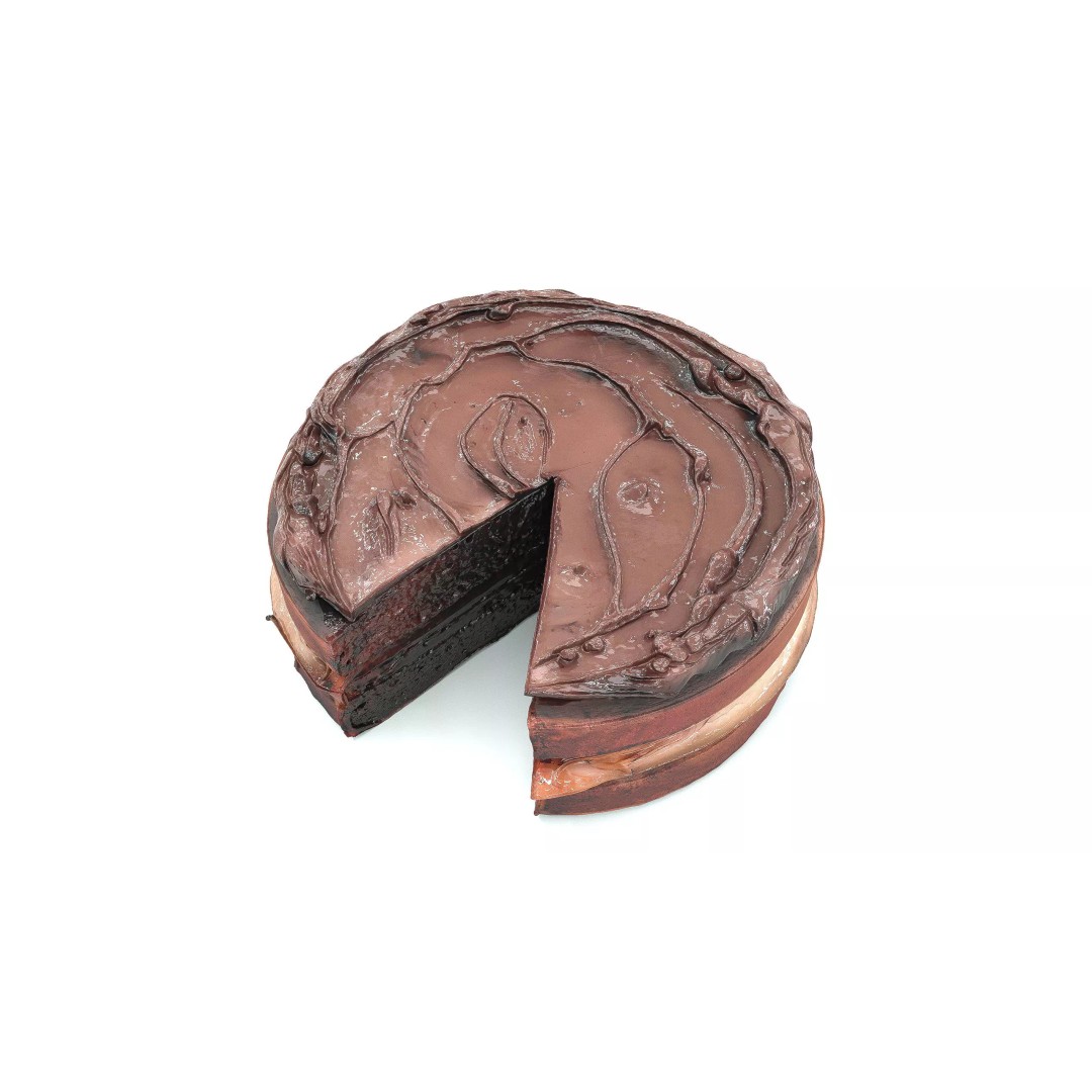 Chocolate Cake 3D Model – Low Poly PBR Asset, FBX, OBJ - View 6