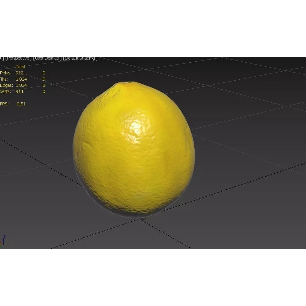 Lemon M07 3D Model – Low Poly Game Asset, FBX, PBR Textures - View 4