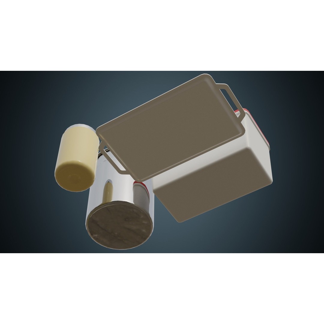 Medical Containers 3D Model – Low Poly Game Asset, FBX, OBJ - View 6