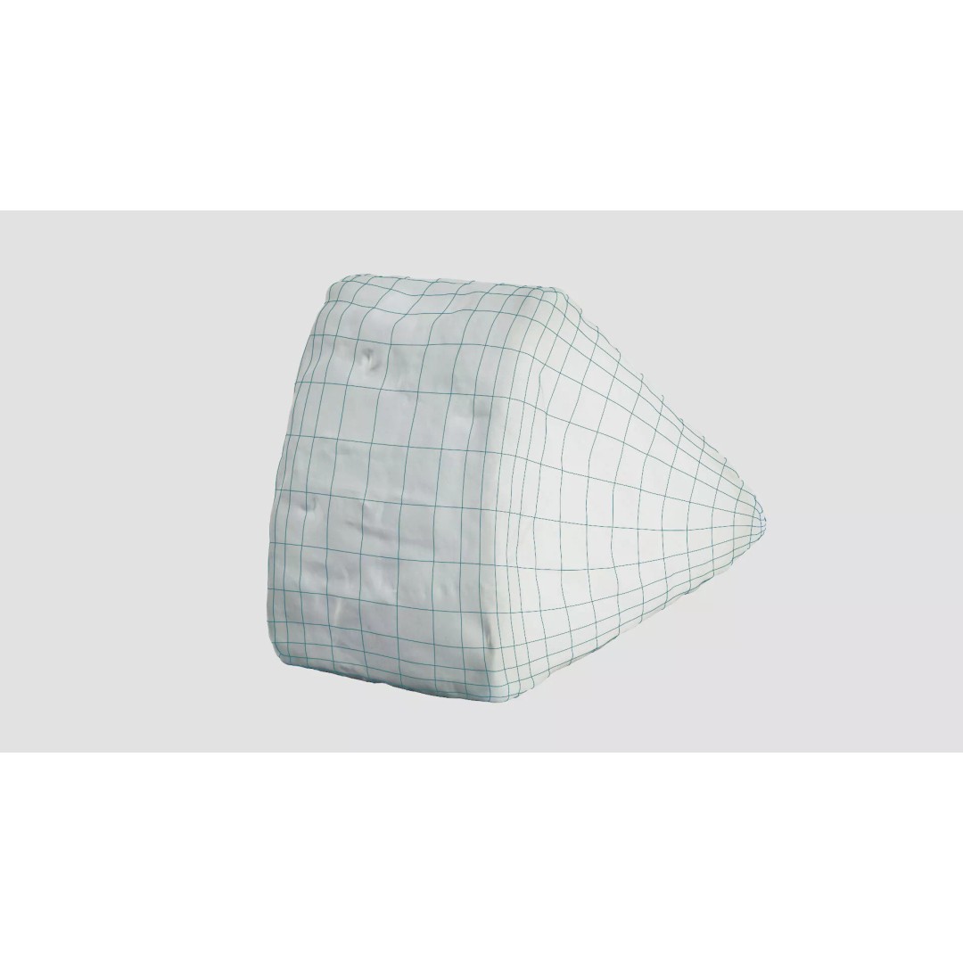 Pepper Camembert Cheese Wedge 3D Model – Low Poly Photogrammetry Asset, FBX - View 11