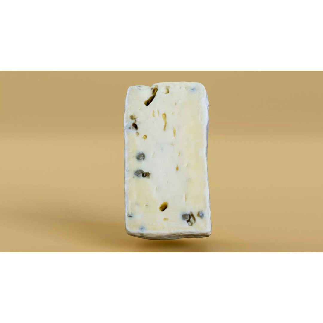 Pepper Camembert Cheese Wedge 3D Model – Low Poly Photogrammetry Asset, FBX - View 19