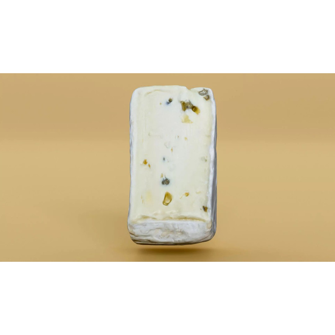 Pepper Camembert Cheese Wedge 3D Model – Low Poly Photogrammetry Asset, FBX - View 24