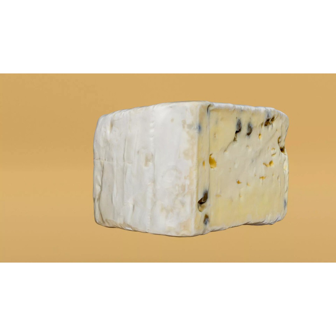 Pepper Camembert Cheese Wedge 3D Model – Low Poly Photogrammetry Asset, FBX - View 26