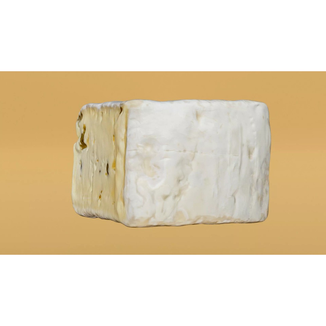 Pepper Camembert Cheese Wedge 3D Model – Low Poly Photogrammetry Asset, FBX - View 27