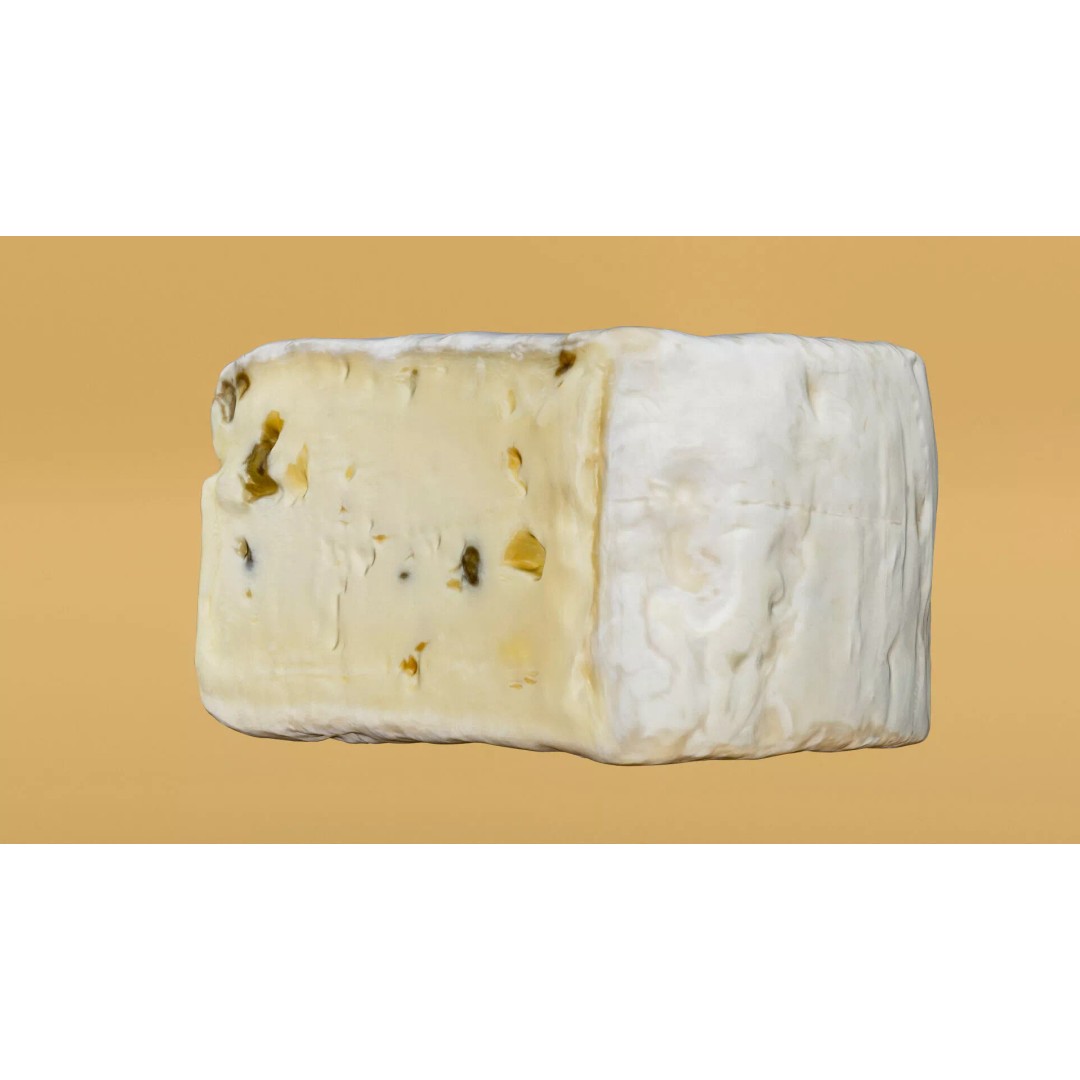 Pepper Camembert Cheese Wedge 3D Model – Low Poly Photogrammetry Asset, FBX - View 28
