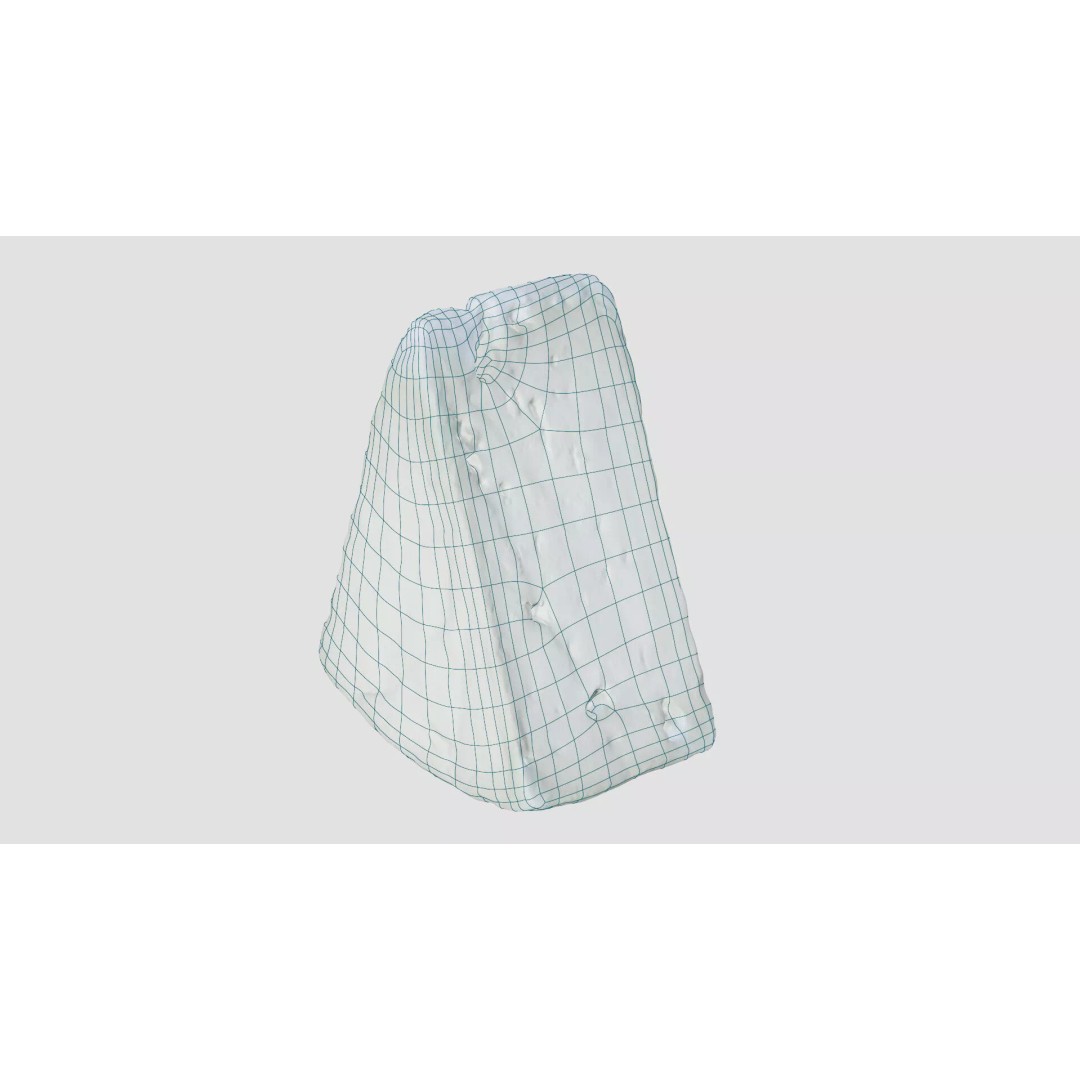 Pepper Camembert Cheese Wedge 3D Model – Low Poly Photogrammetry Asset, FBX - View 9