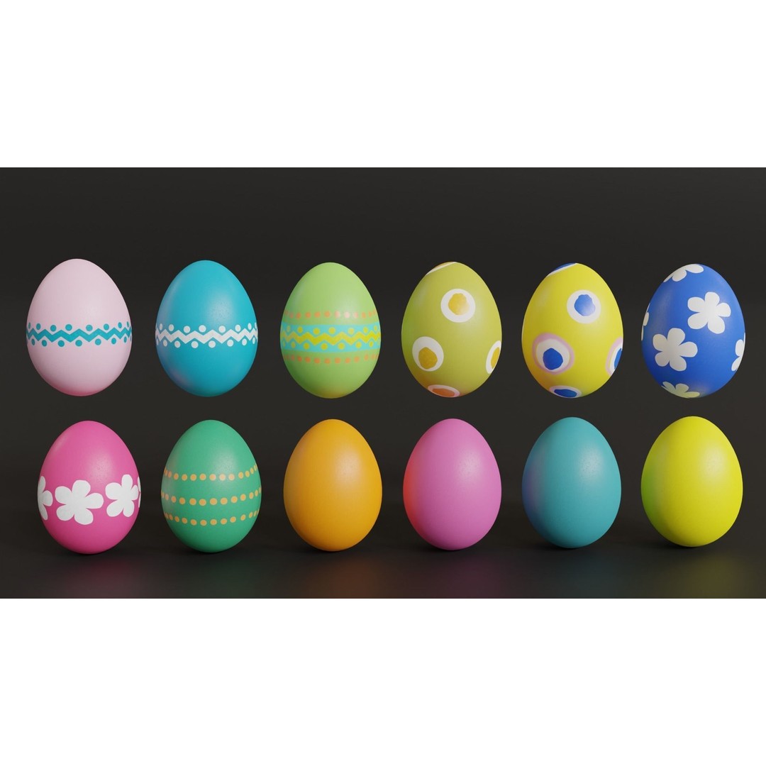 Easter White Basket 3D Model – PBR Asset for Visualizations, FBX - View 11