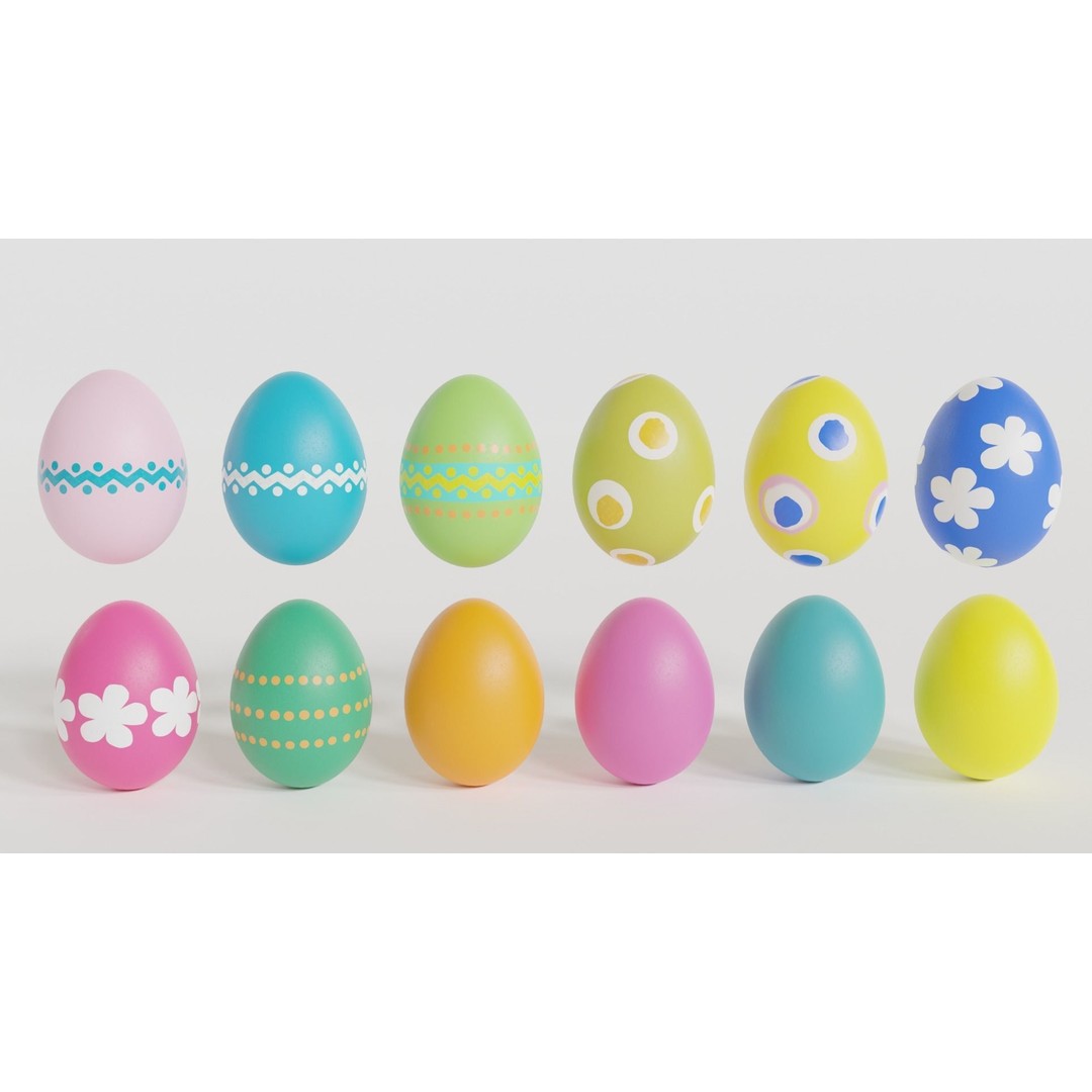 Easter White Basket 3D Model – PBR Asset for Visualizations, FBX - View 12
