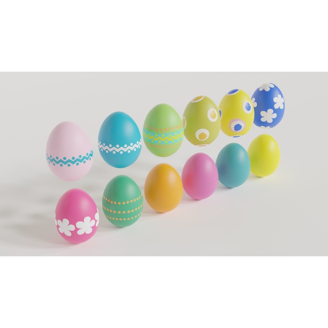 Easter White Basket 3D Model – PBR Asset for Visualizations, FBX - View 13
