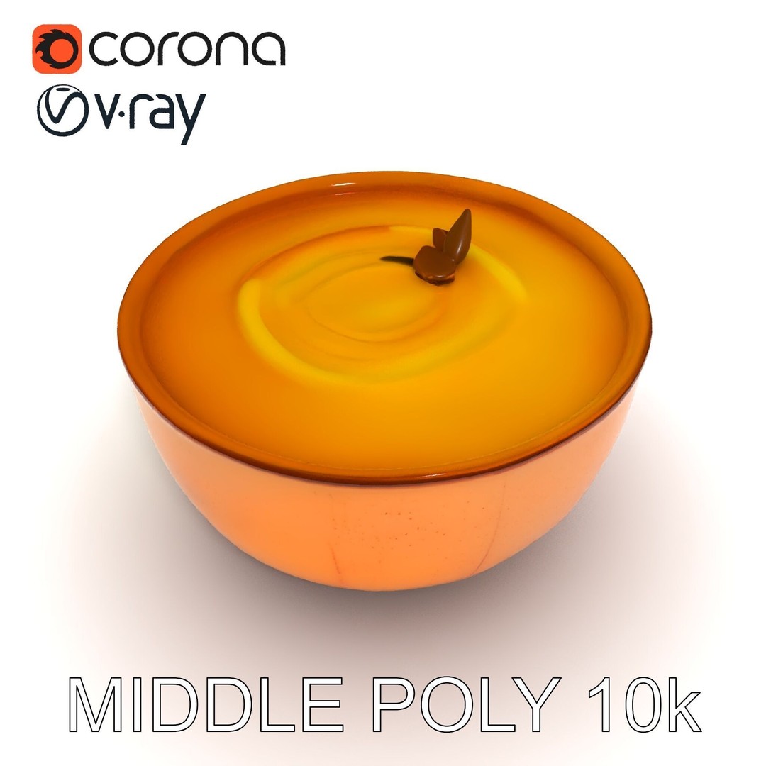 Pumpkin Soup Bowl 3D Model – Low Poly PBR Asset for Culinary Use - View 10