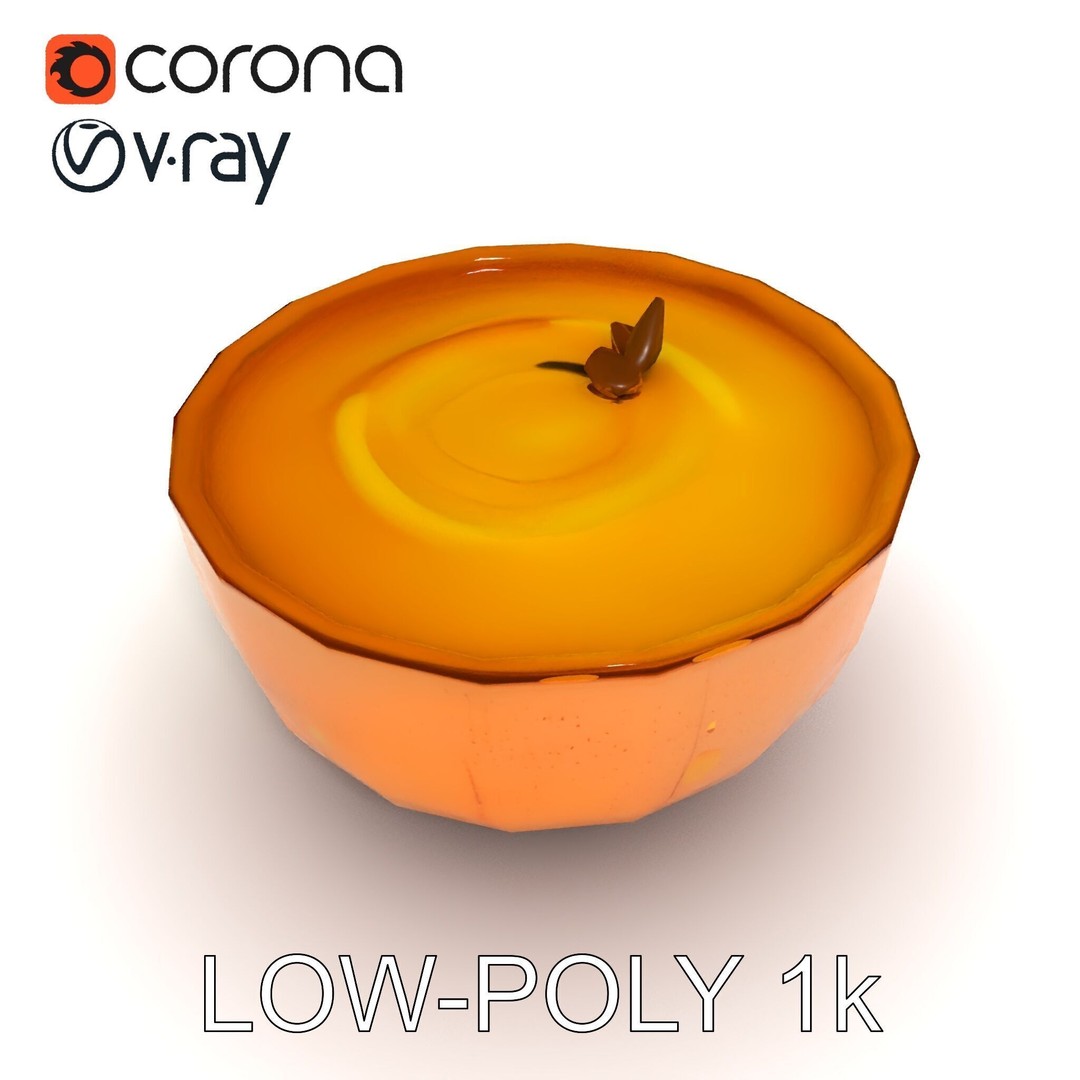 Pumpkin Soup Bowl 3D Model – Low Poly PBR Asset for Culinary Use - View 12