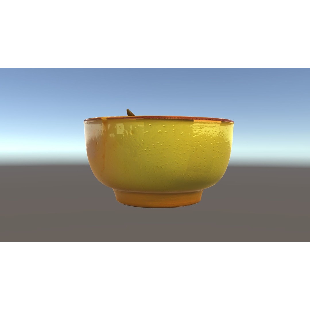 Pumpkin Soup Bowl 3D Model – Low Poly PBR Asset for Culinary Use - View 14