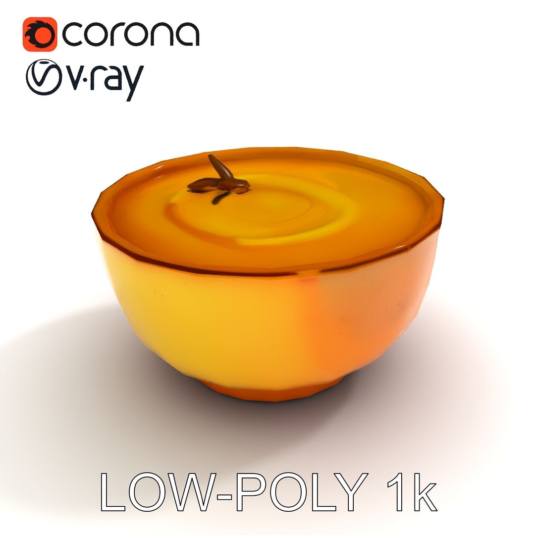 Pumpkin Soup Bowl 3D Model – Low Poly PBR Asset for Culinary Use - View 19