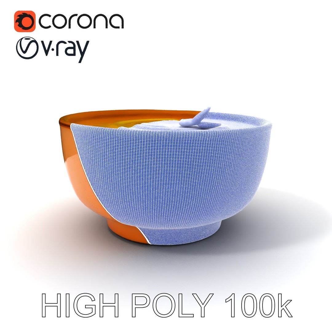 Pumpkin Soup Bowl 3D Model – Low Poly PBR Asset for Culinary Use - View 21