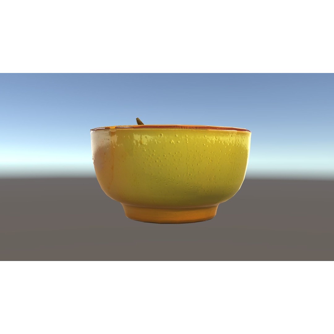 Pumpkin Soup Bowl 3D Model – Low Poly PBR Asset for Culinary Use - View 6