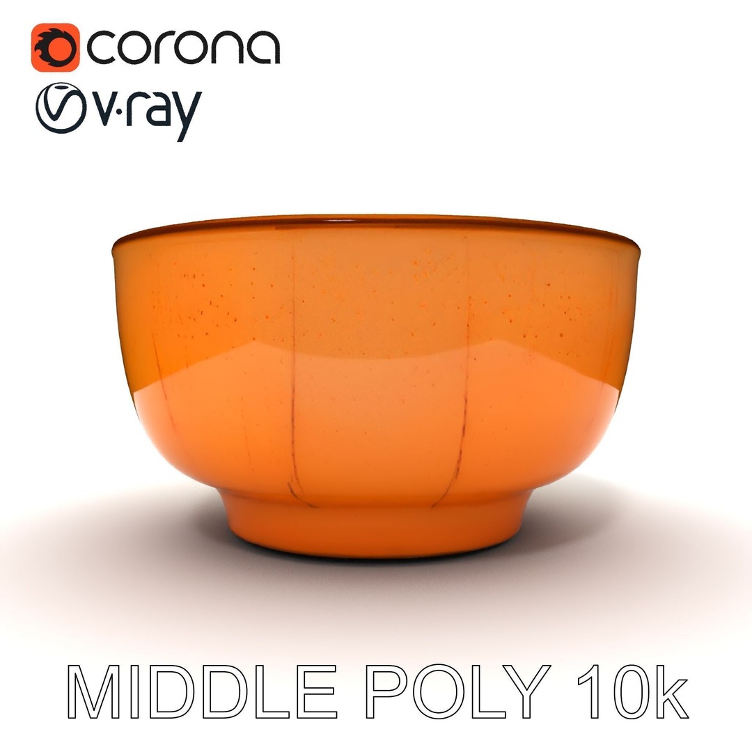 Pumpkin Soup Bowl 3D Model – Low Poly PBR Asset for Culinary Use - View 9
