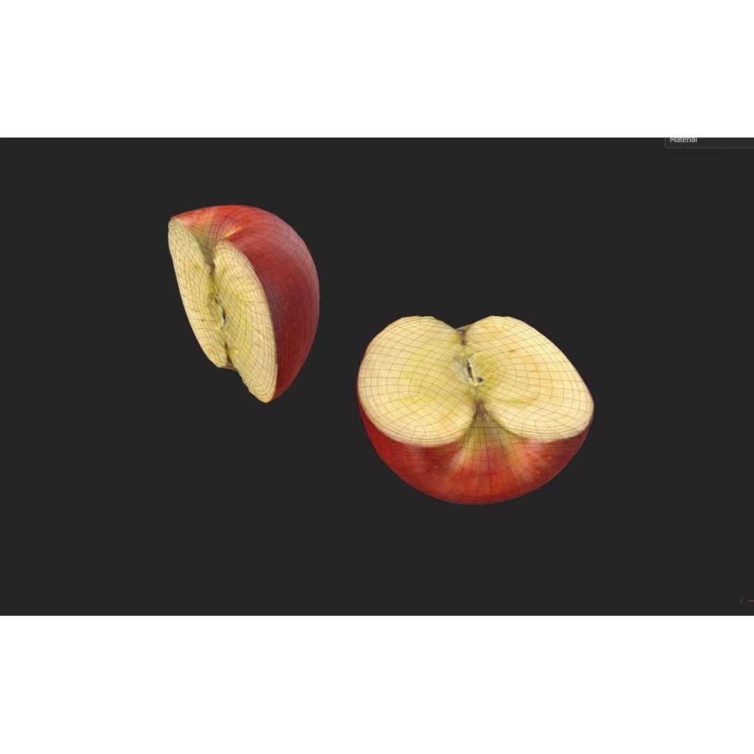 Apple M16 3D Model – Low Poly Game Asset, FBX, PBR Textures - View 8