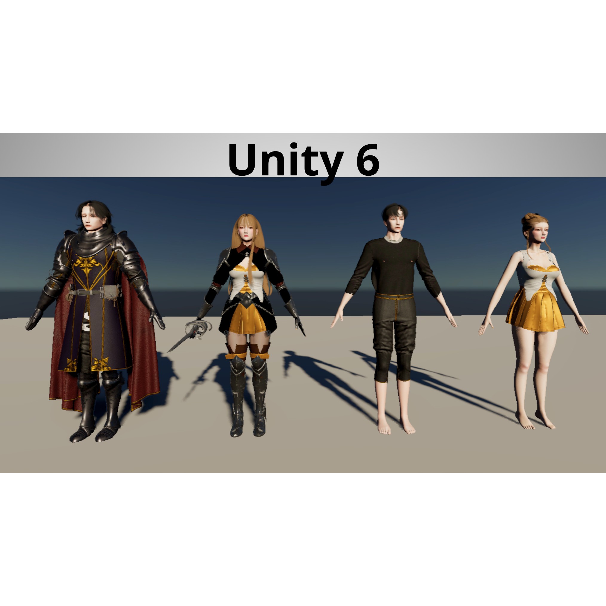 Medieval Modular Character Set - Low-Poly Game-Ready 3D Model