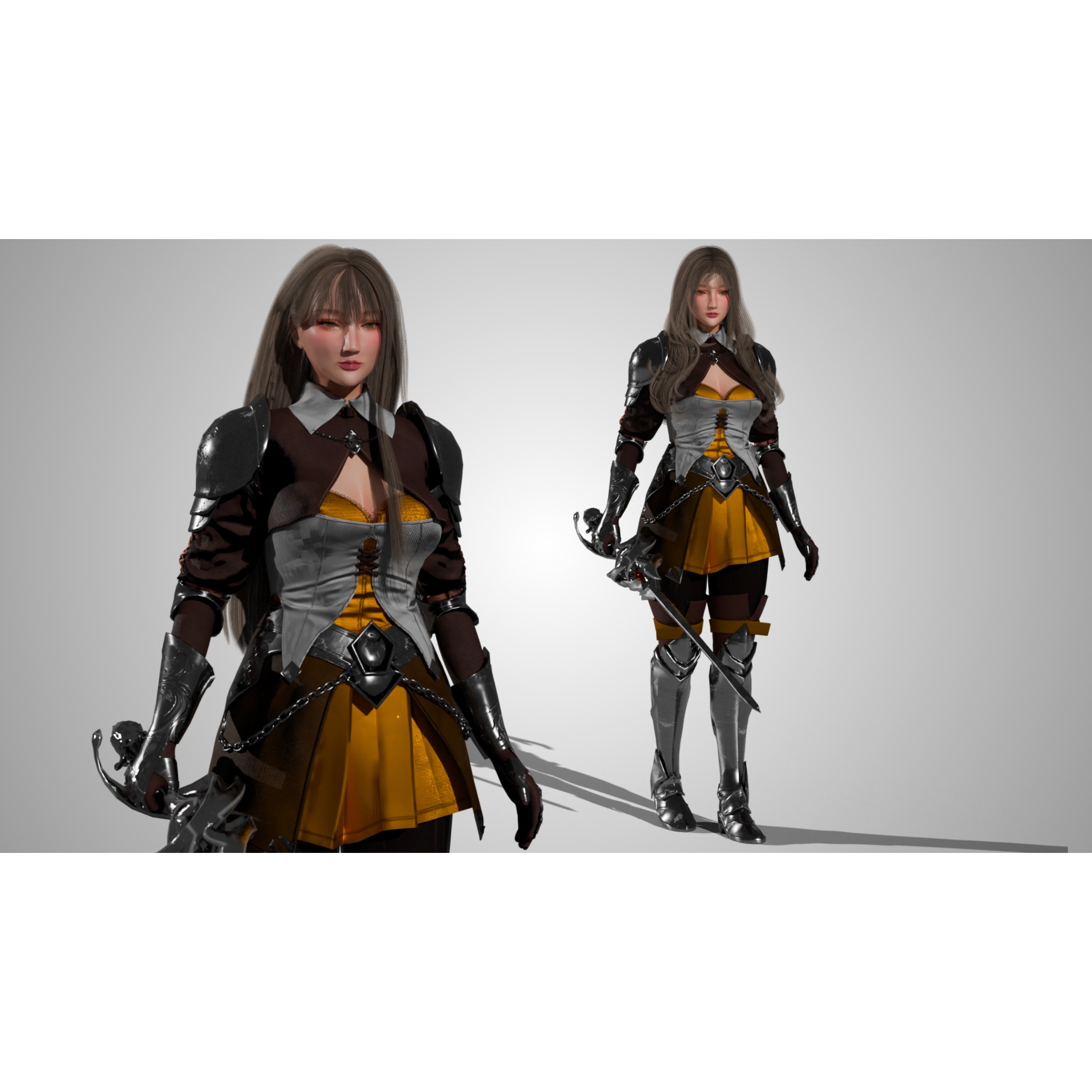 Medieval Modular Character Set - Low-Poly Game-Ready 3D Model - View 5