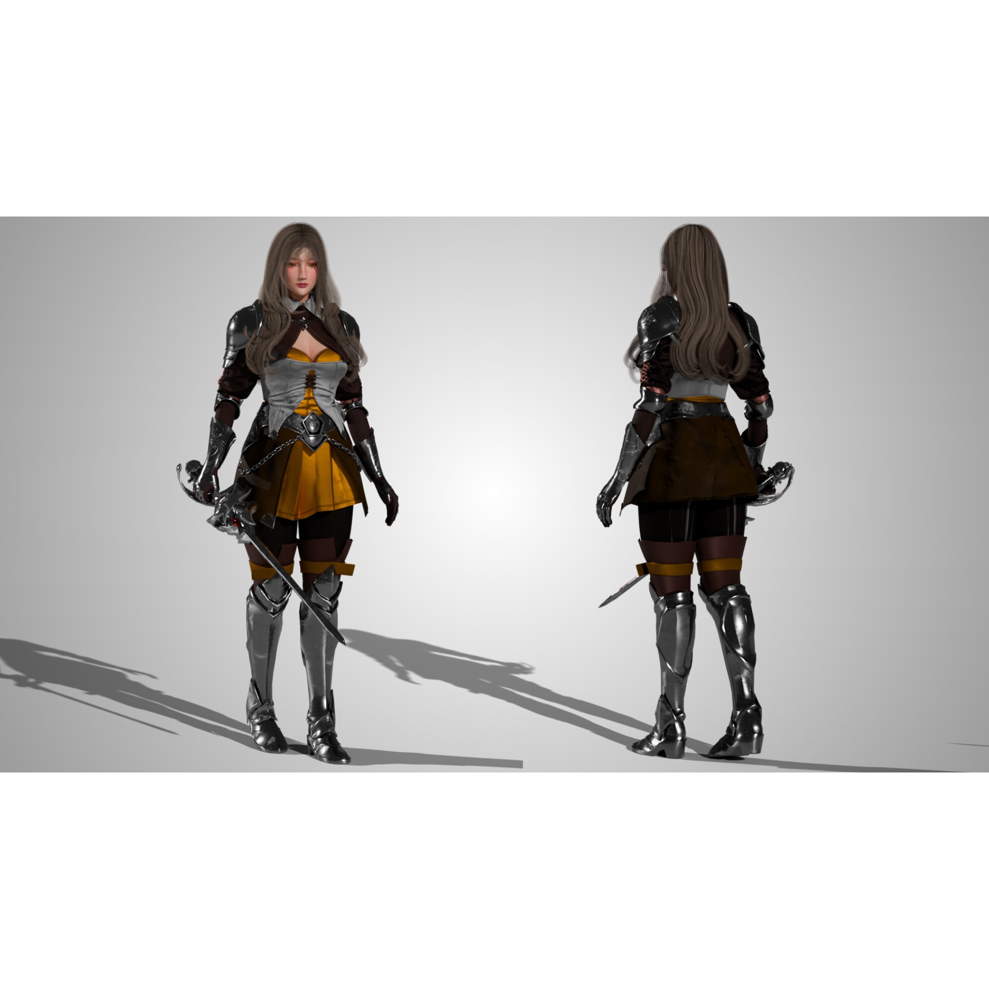 Medieval Modular Character Set - Low-Poly Game-Ready 3D Model - View 6