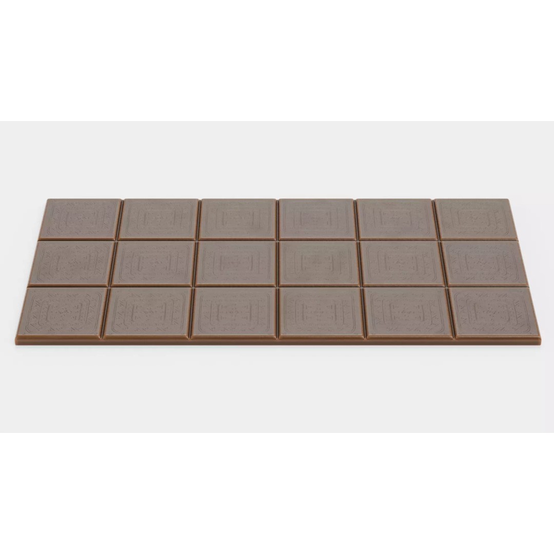 Chocolate Bar 3D Model – Thin Milk Engraved Tablet, PBR Textures - View 5